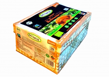 500 g MILANA Ceylon Fairtrade  Demeter BIO-SCHWARZTEE LOSE OP1 Orange Pekoe 1 schwarzer Premium-Tee in HANDGEFLOCHTENEM TEEKÖRBCHEN, 55 Prozent des Verkaufspreises ist SOZIALE HILFSLEISTUNG - Der Tee, ... der nach Liebe schmeckt. Fair und nachhaltig herge